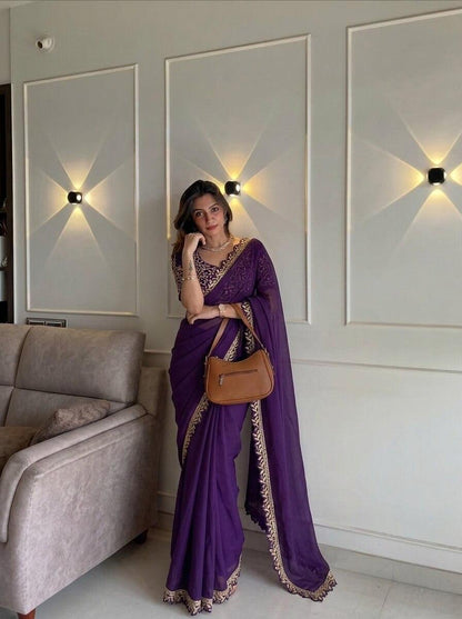 DAILY WEAR-RANGOLI SILK BORDER WITH BLOUSE WORK SAREE