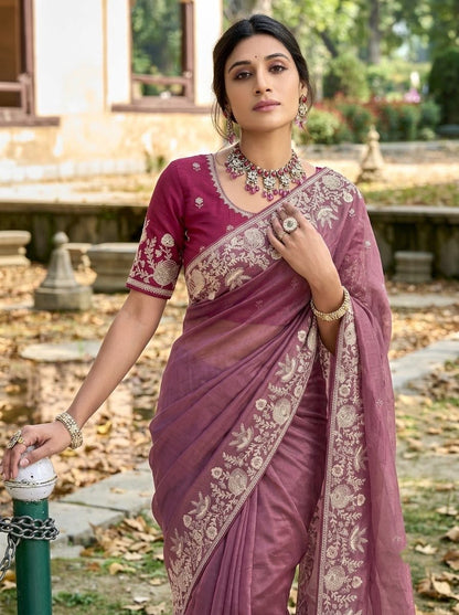 VL07-* PARTY WEAR GABANA SILK SAREE