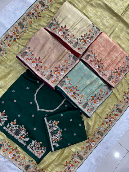 PARTY WEAR SAREE -KANJIWARAM SILK WORK