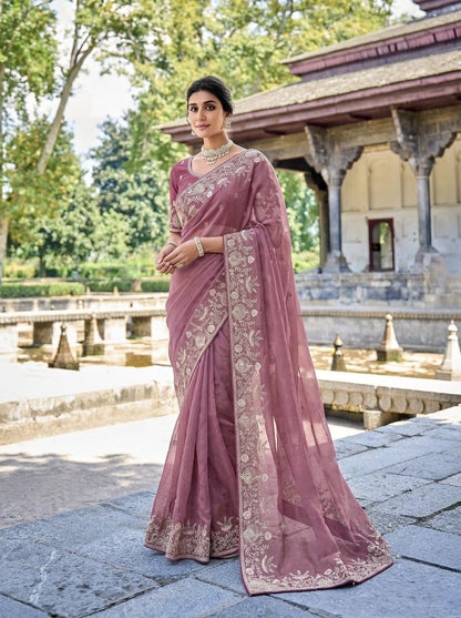 VL07-* PARTY WEAR GABANA SILK SAREE