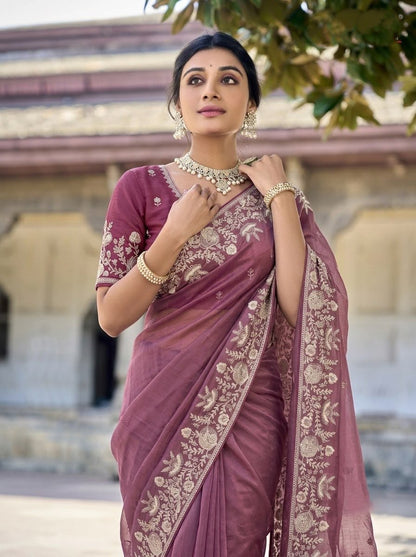 VL07-* PARTY WEAR GABANA SILK SAREE