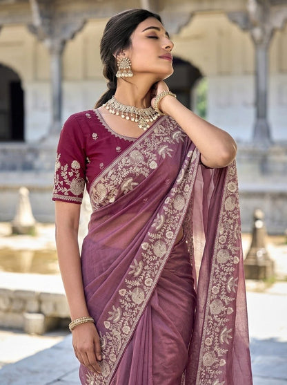 VL07-* PARTY WEAR GABANA SILK SAREE