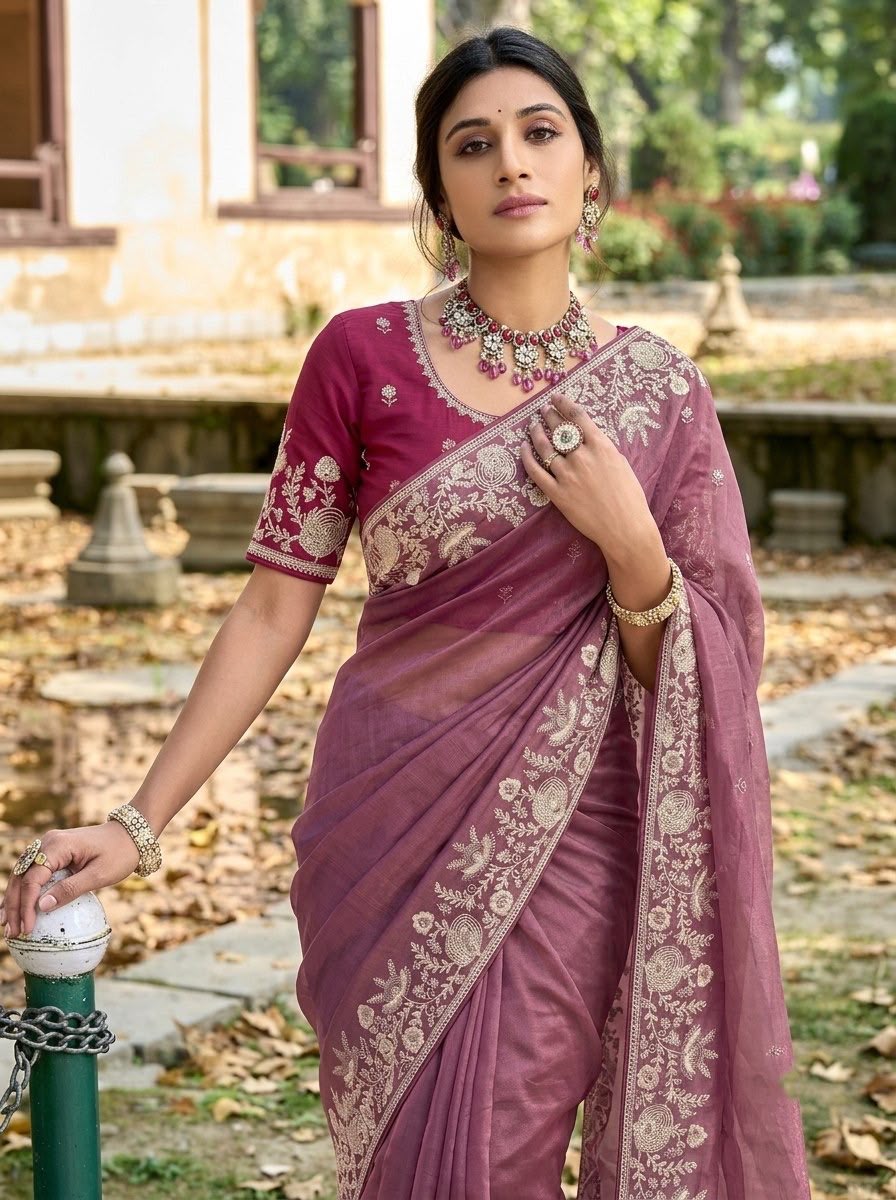 VL07-* PARTY WEAR GABANA SILK SAREE