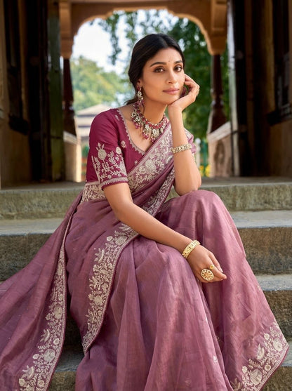 VL07-* PARTY WEAR GABANA SILK SAREE