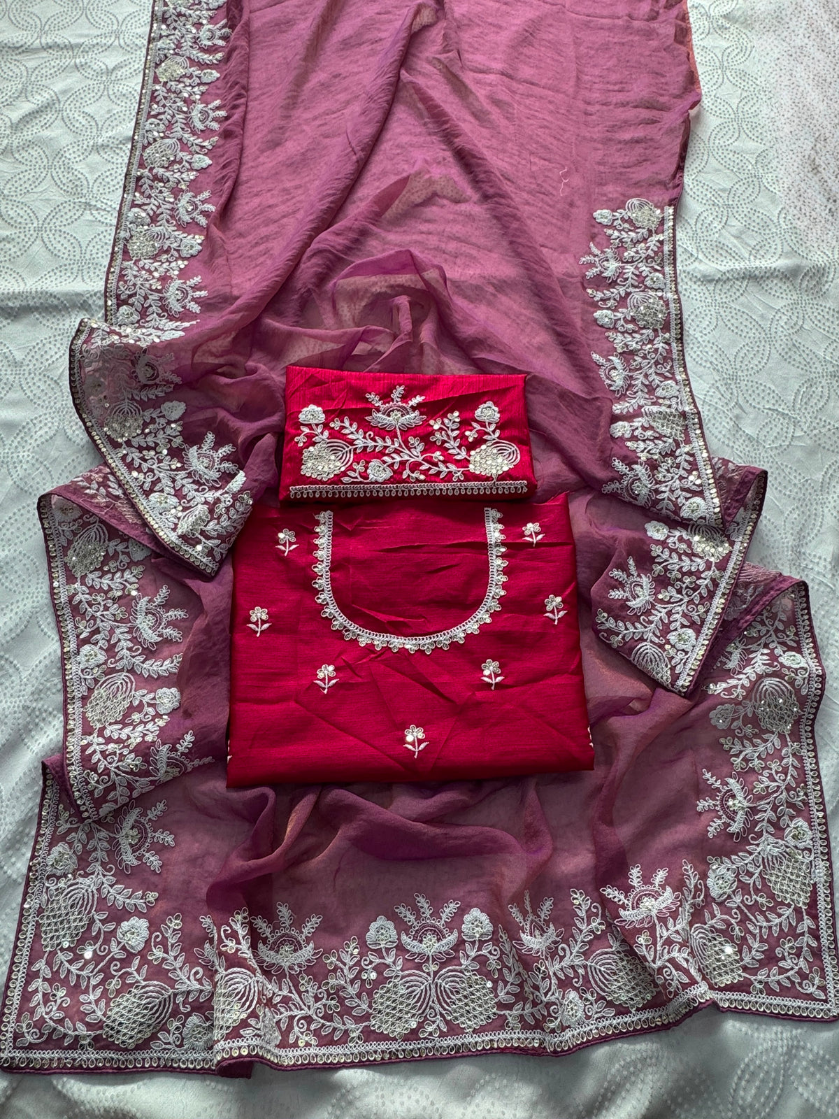 VL07-* PARTY WEAR GABANA SILK SAREE