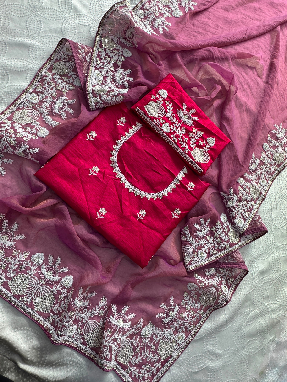 VL07-* PARTY WEAR GABANA SILK SAREE