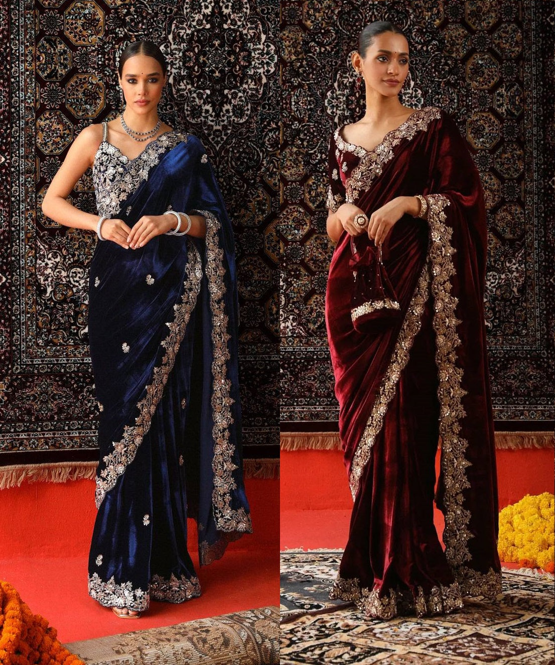 BT04-VELVET DESIGNER SAREE