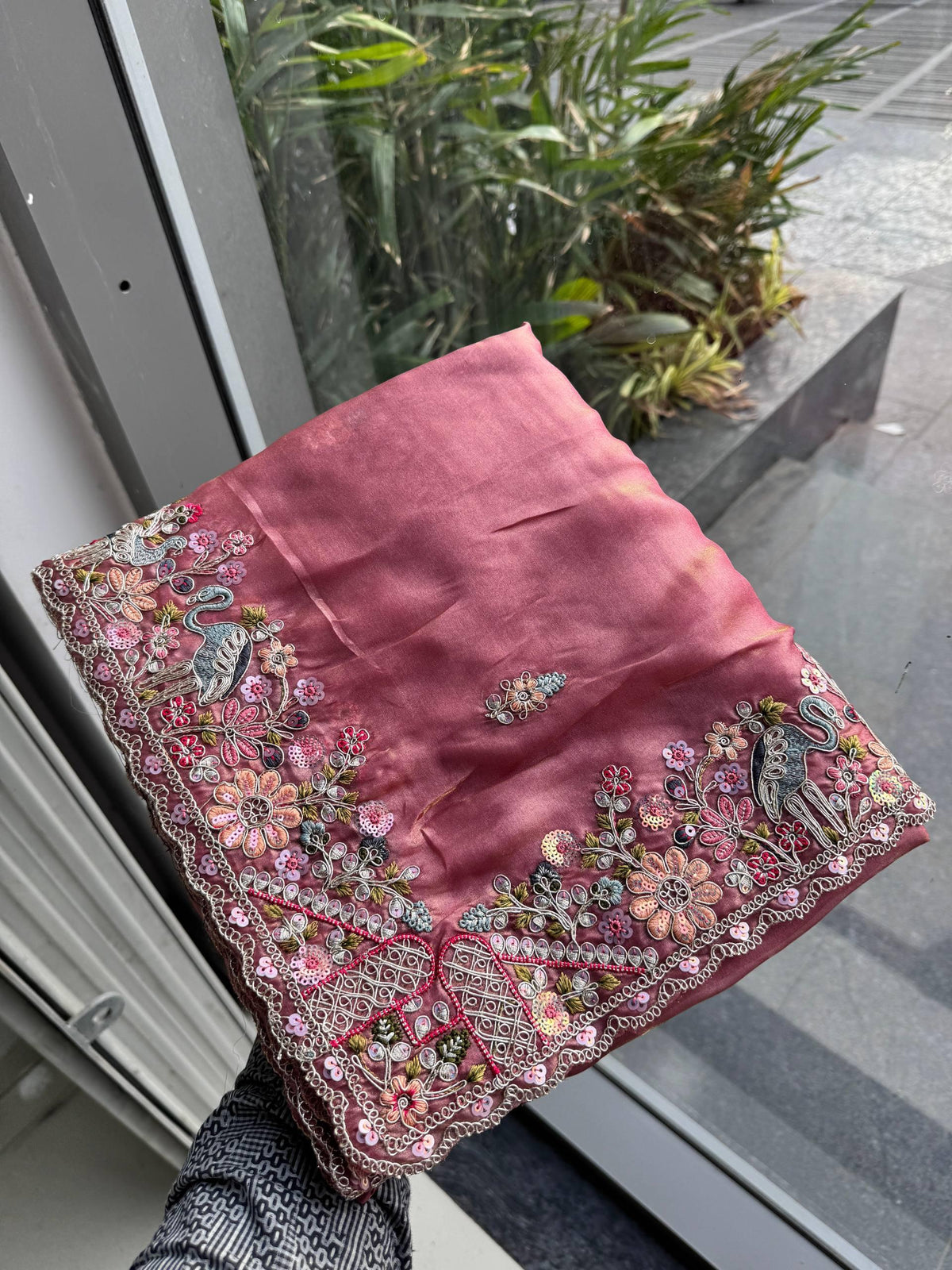 VL-15-PARTY WEAR TISSUE SILK SAREE