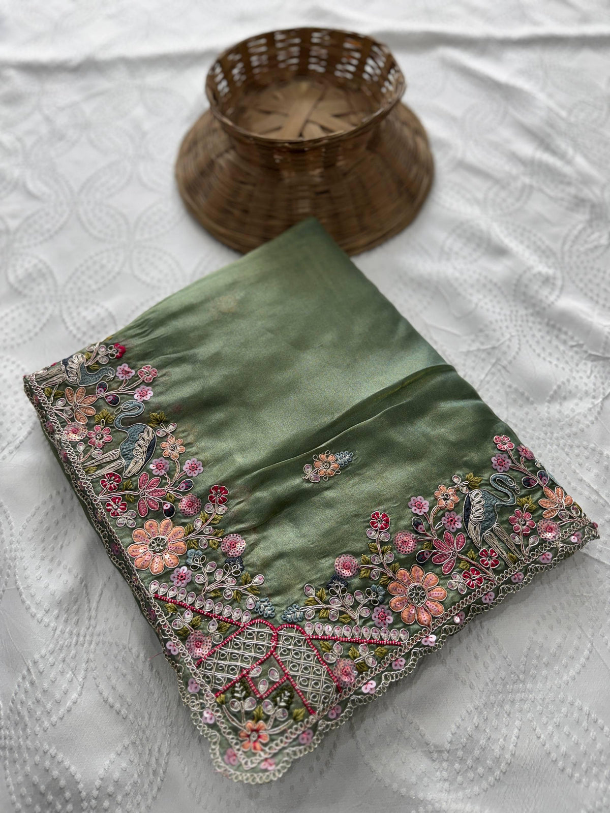 VL-13 PARTY WEAR TISSUE SILK SAREE