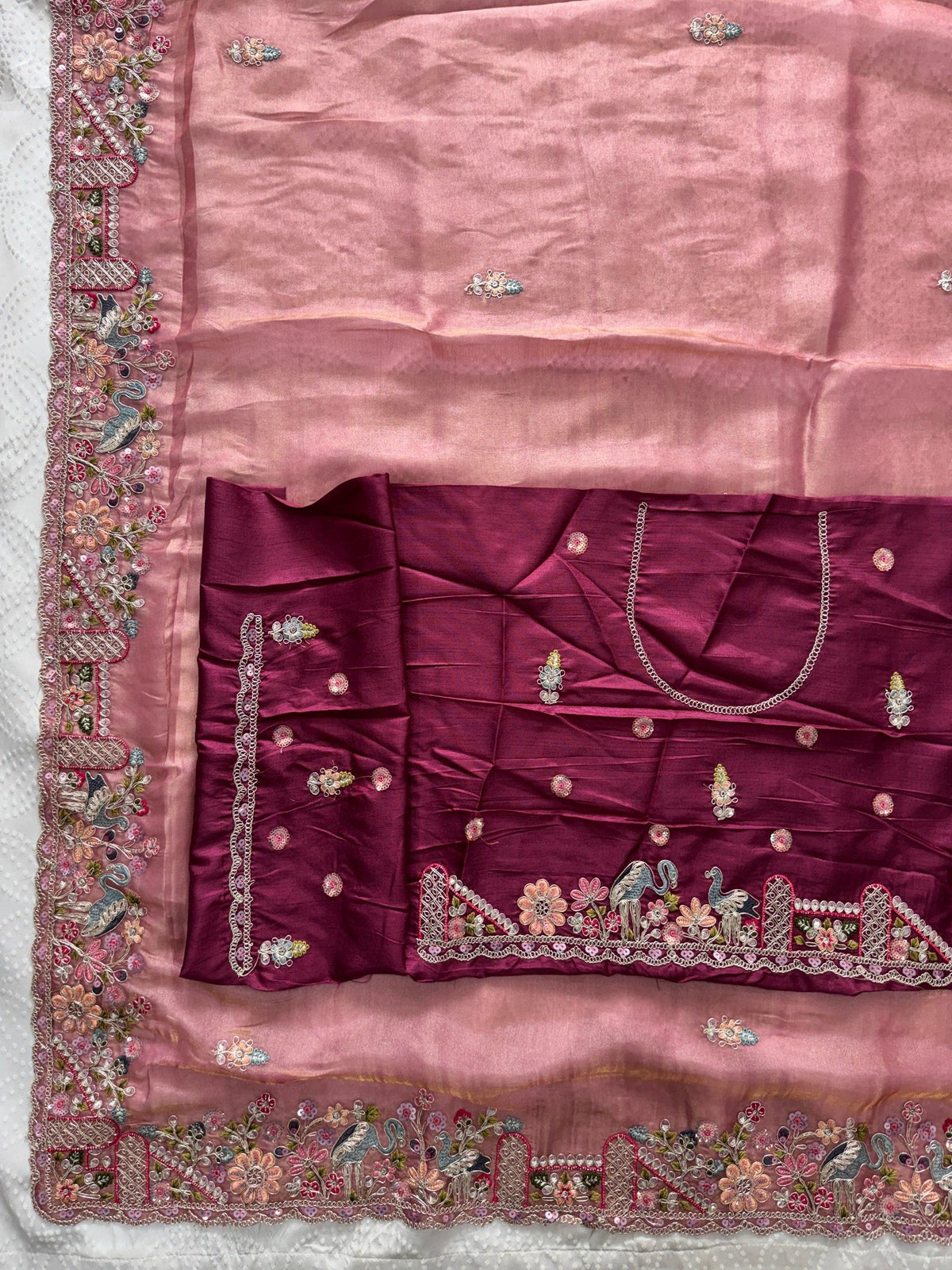 VL-15-PARTY WEAR TISSUE SILK SAREE