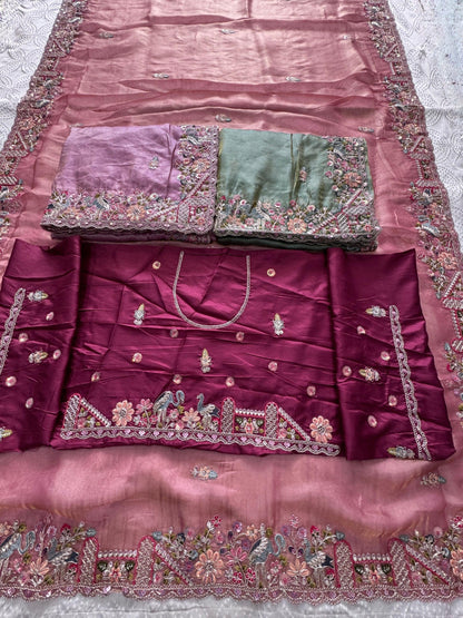 VL-15-PARTY WEAR TISSUE SILK SAREE