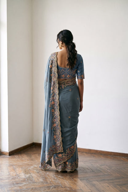 VL10- MOS CHIFFON FESTIVE WEAR SAREE